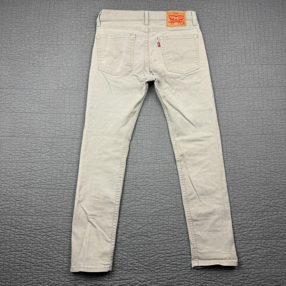 Levis 510 Skinny Fit Khaki Tan Jeans Mens 30x30 (29x28) Minimalist Pants